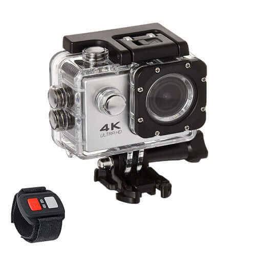 4K waterproof action camera + RF Remote And Accessories
