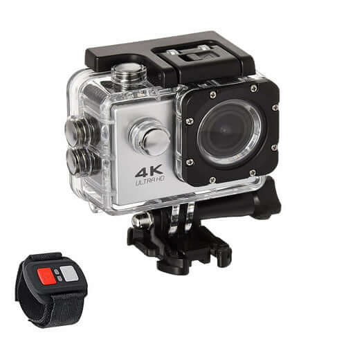 4K waterproof action camera + RF Remote And Accessories