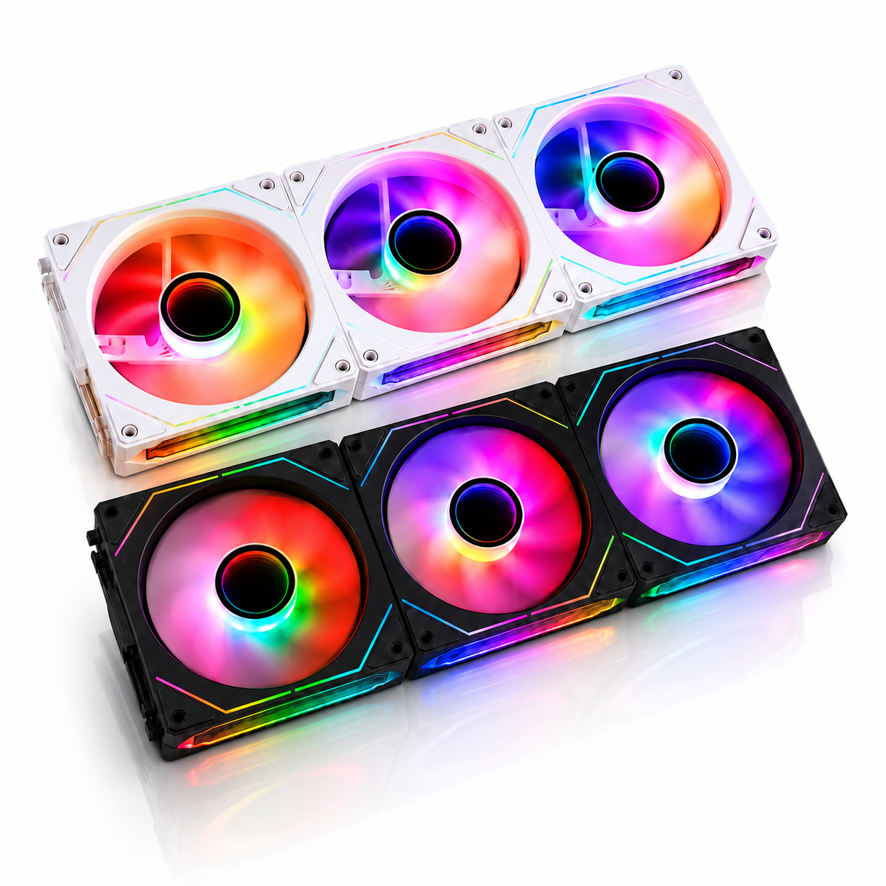Aigo AS12 Pc Case 120MM Fan Argb Ventiladores Wirele- 3 in 1 kit|low noise level|wireless splicing| 3 pcs infinite mirror