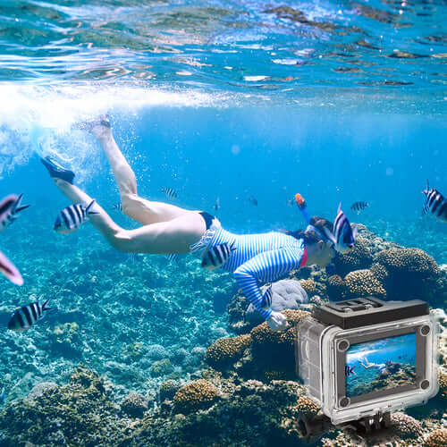 4K waterproof action camera + RF Remote And Accessories