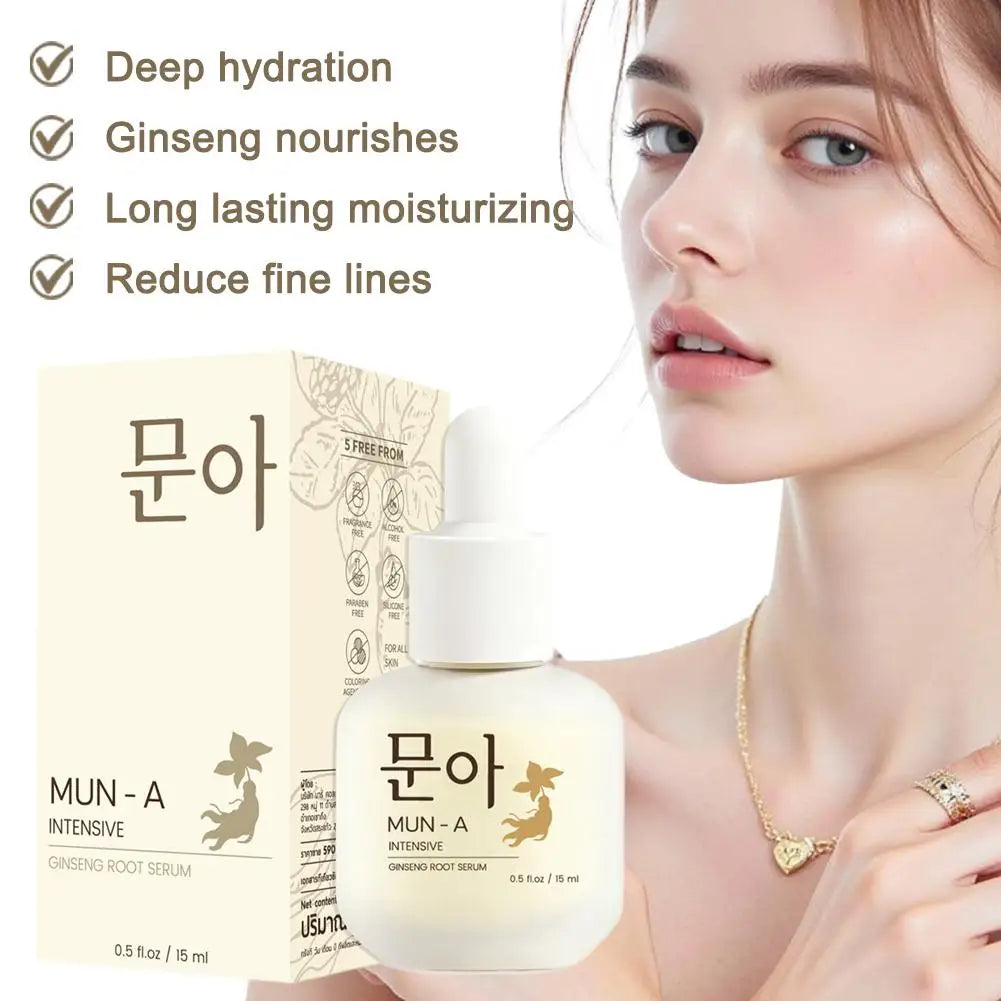 15ml Ginseng Root Essence Serum Hydrating Moisturizing Nourishing Facial Essence For Dry Skin Boost Skin Glow Daily Skincare