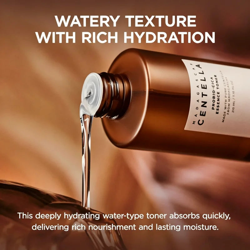 Korean Centella Probio-Cica Essense Toner, Hyaluronic Acid Facial Moisturizing Toner Nourishing Barrier Toner Face Care Products