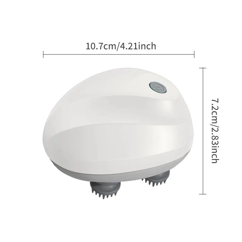 Electric Head Massager USB Rechargable Scalp Massager Body Massage Health Care Shoulder Neck Deep Tissue Kneading Massage Gift