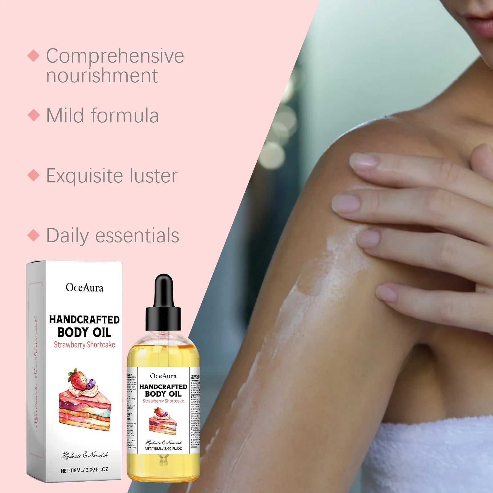 Body Juice Oil Hand Crafted Replenish Smooth Silky Deep Moisturizing Nourishing Brightening Relaxing Massage Scraping Skin Care