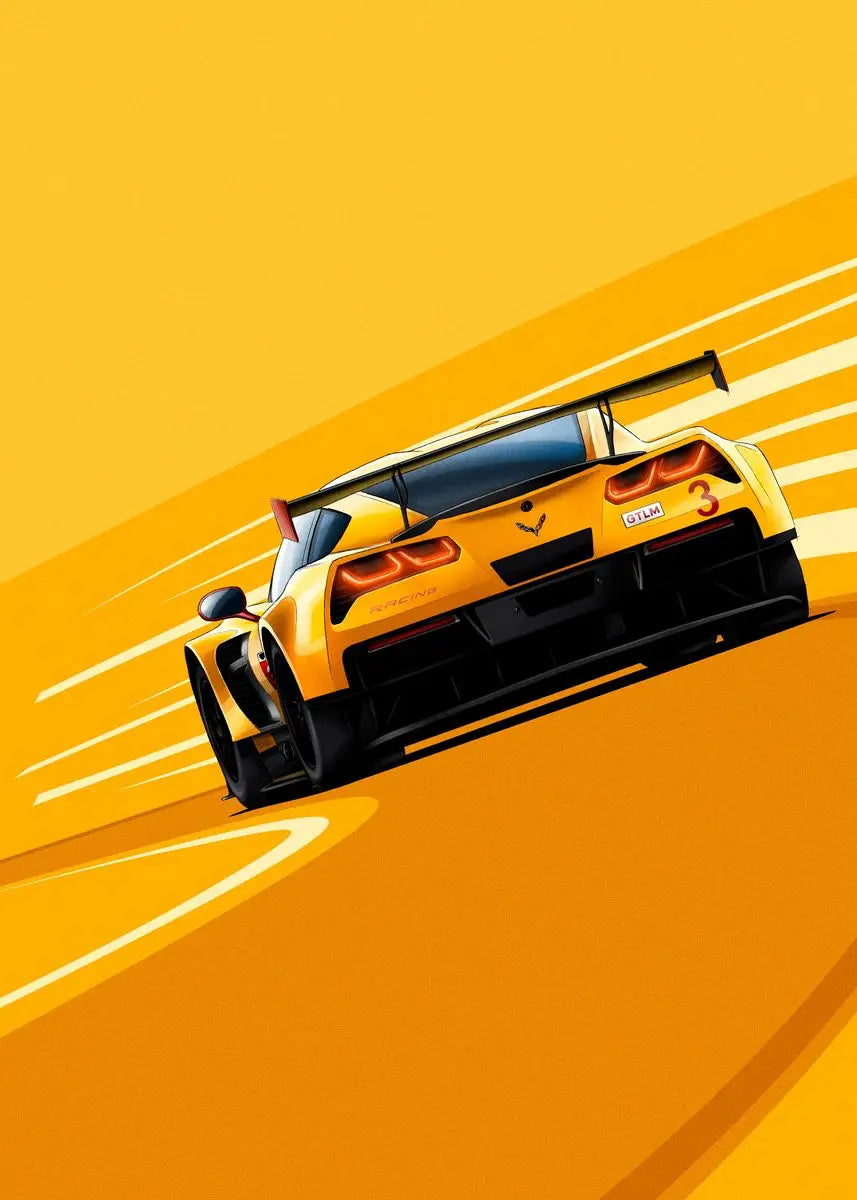Oil Painting By Number Racing Car Wall Art