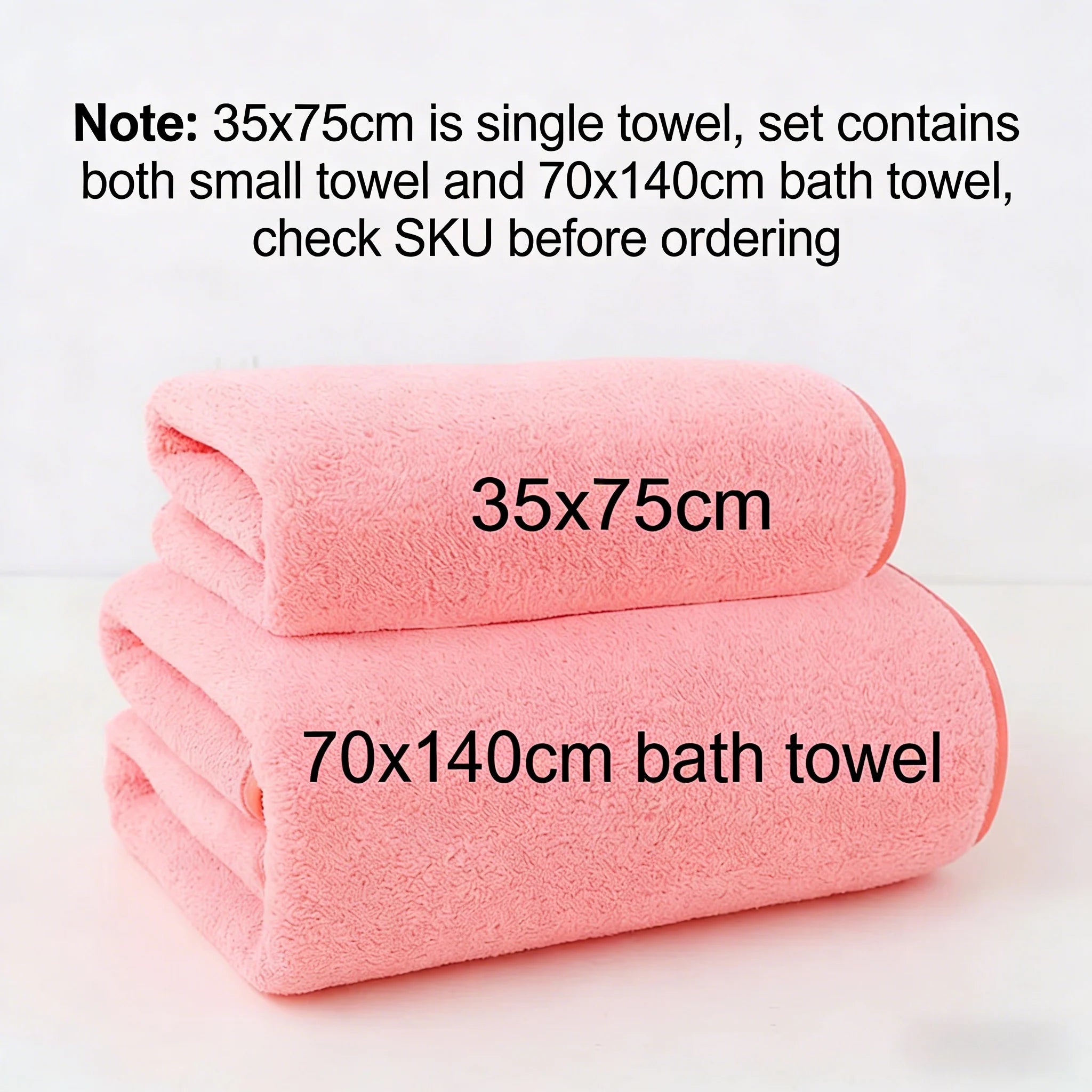 Coral Fleece Thickened Towel and Bath Towel Set,