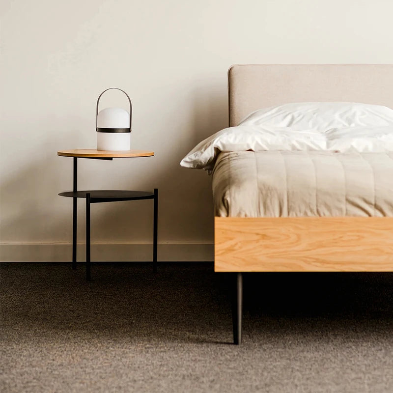 Minimalist Sofa Side Table Double-Layer Living Room Tea Table Simple Storage Rack Bedside Mini Desk for Bedroom Home Decor
