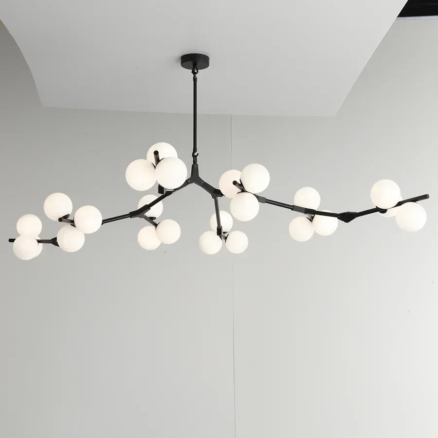 Modern Tree Branches Led Pendant Lamps Glass Balls Hanging