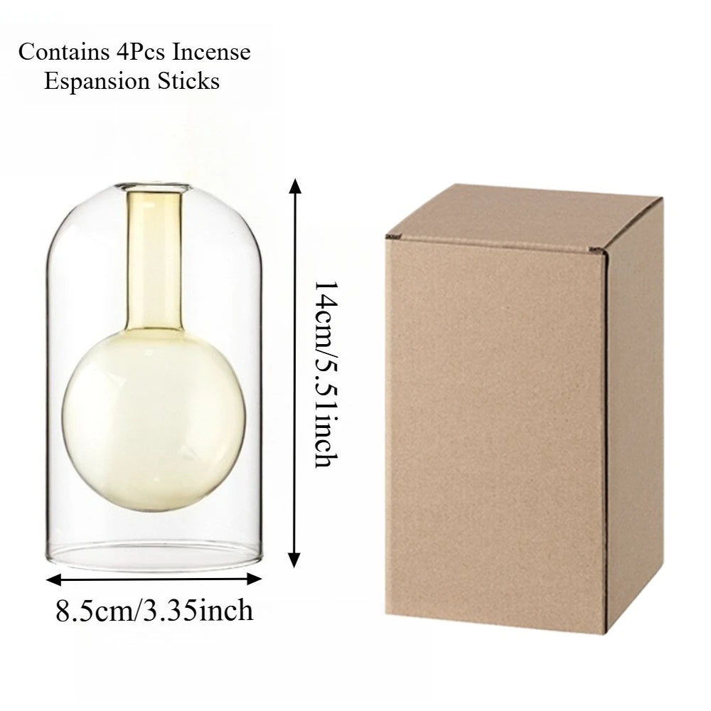 Aromatherapy Diffuser Bottle Glass Essential Oil with Diffusers Sticks 130/200ML Home Storage Transaprent Containers Bottle