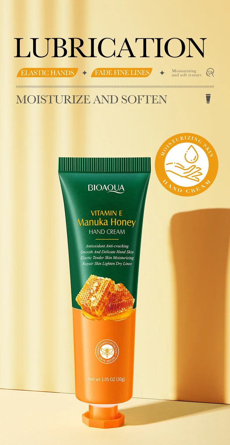 3/5pcs BIOAQUA Honey Hand Cream Moisturizing Whitening Hands Anti-aging Nourishing Hydrating Hands Skin Care Products
