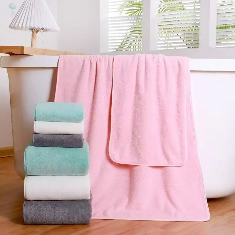 Coral Fleece Thickened Towel and Bath Towel Set,
