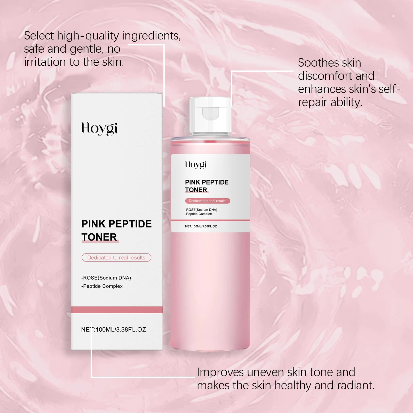 Rose Moisturizing Toner Cleanses, Moisturizes, Hydrates, Refines Pores, and Nourishes Skin Facial Toner