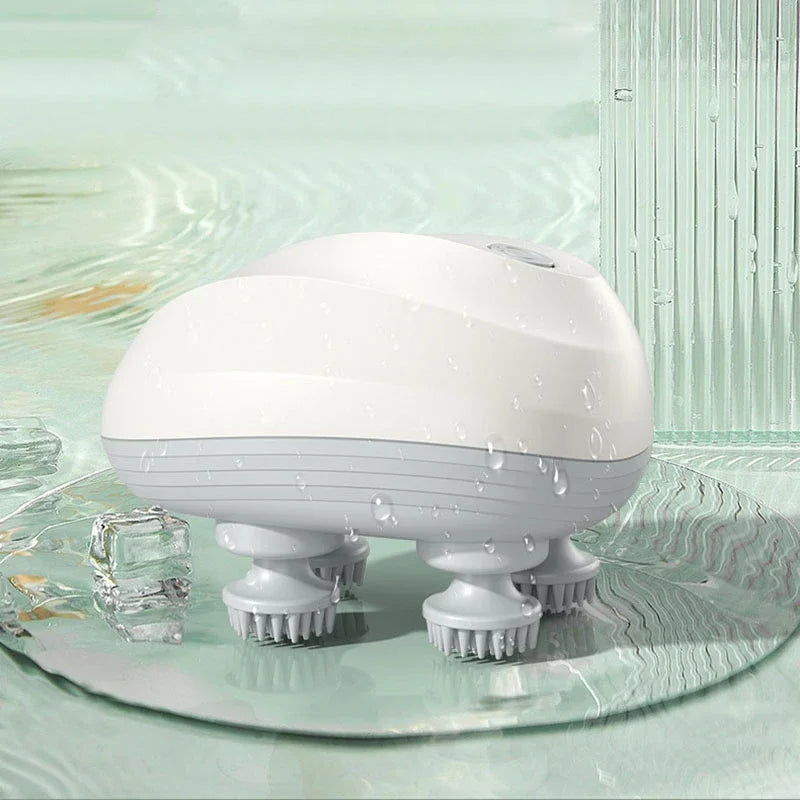Electric Head Massager USB Rechargable Scalp Massager Body Massage Health Care Shoulder Neck Deep Tissue Kneading Massage Gift