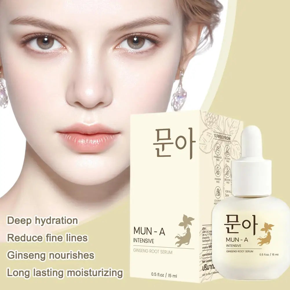 15ml Ginseng Root Essence Serum Hydrating Moisturizing Nourishing Facial Essence For Dry Skin Boost Skin Glow Daily Skincare
