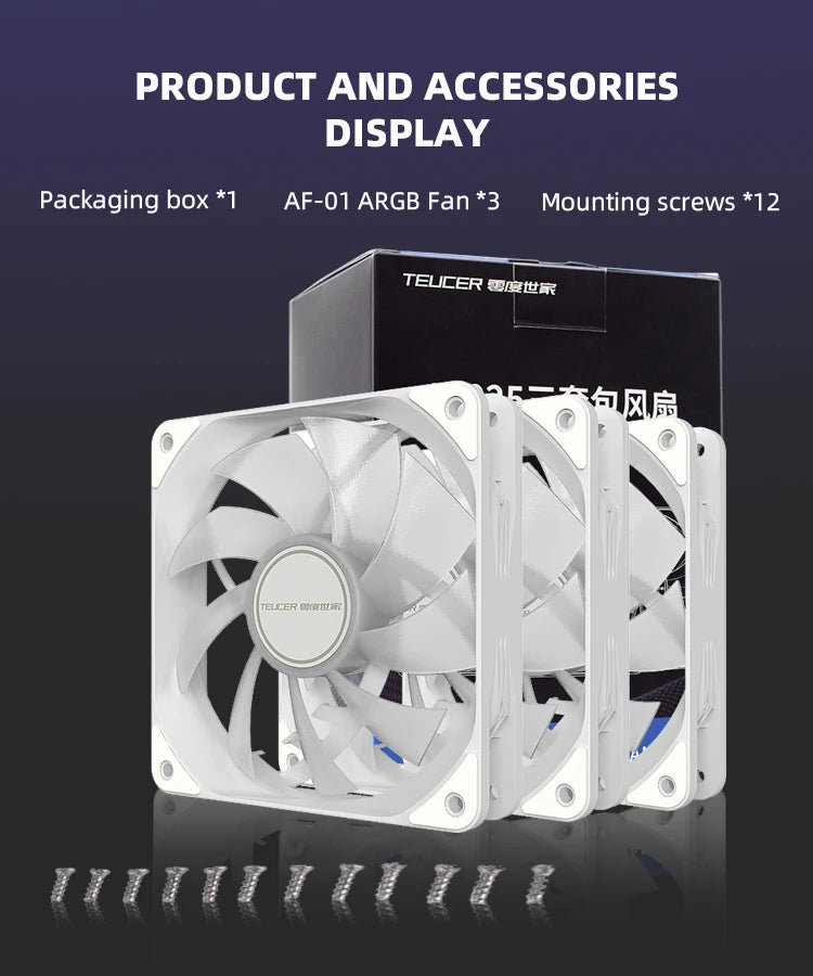 120mm PC ARGB Cooling Fan AURA SYNC RGB Computer