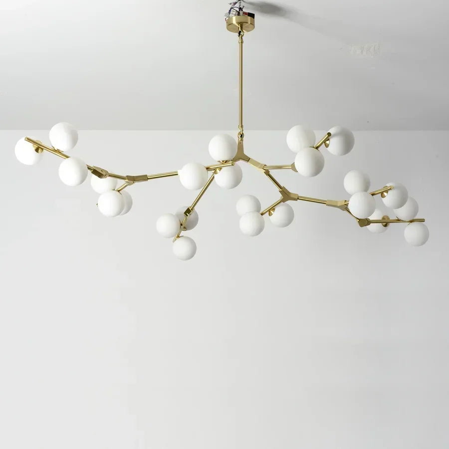 Modern Tree Branches Led Pendant Lamps Glass Balls Hanging
