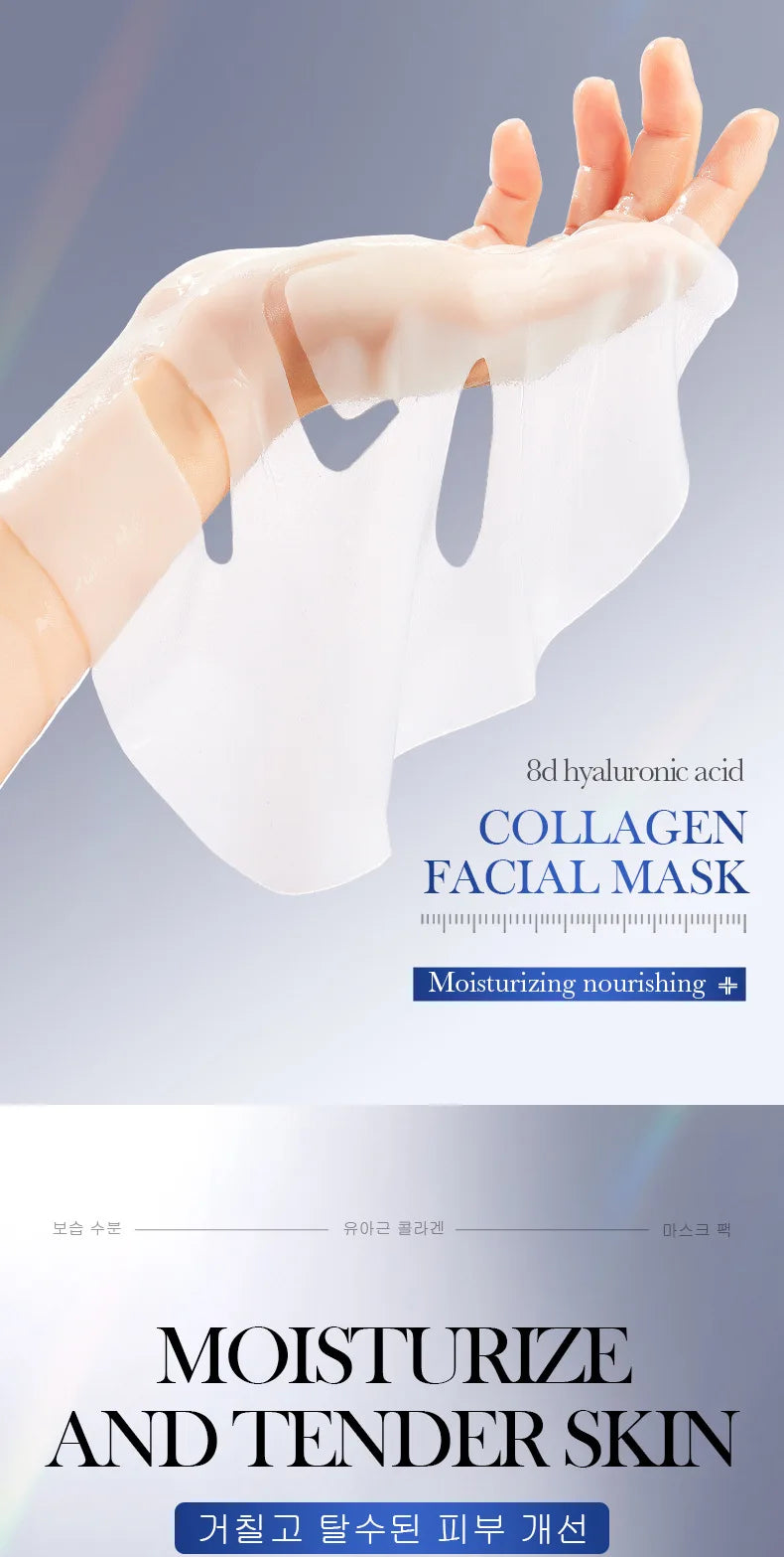 "Collagen Glow" Hydrating Face Mask | Brightening & Moisturizing Treatment | With Marine Collagen & Hyaluronic Acid