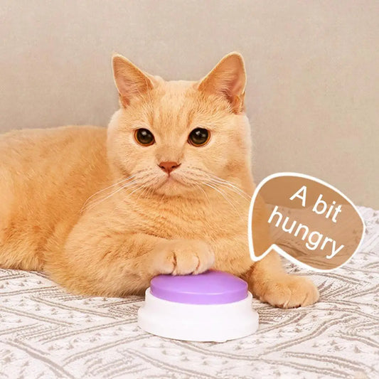 Pet Toy for Cats Dogs Pet Toy with Sound Dog Training Voice Recording Button Pet Communication Buzzer Second Playback for Cats