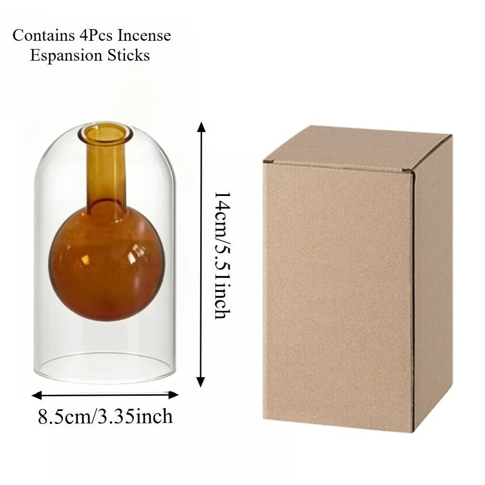 Aromatherapy Diffuser Bottle Glass Essential Oil with Diffusers Sticks 130/200ML Home Storage Transaprent Containers Bottle