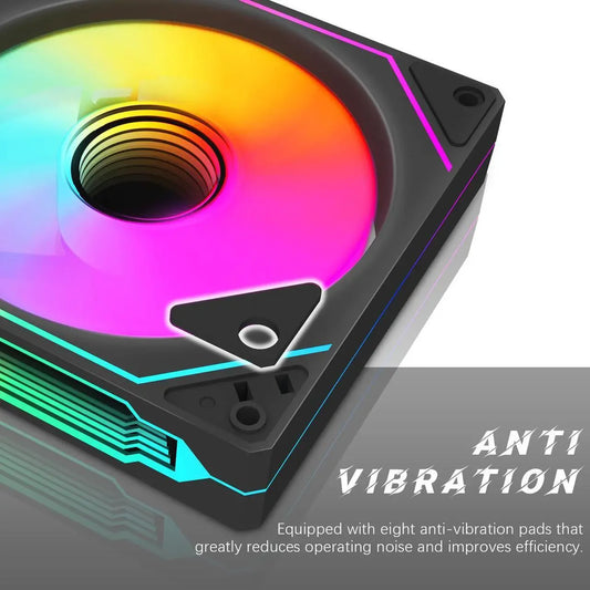 120mm ARGB PWM PC Case Fan 6Pack ARGB Cooling