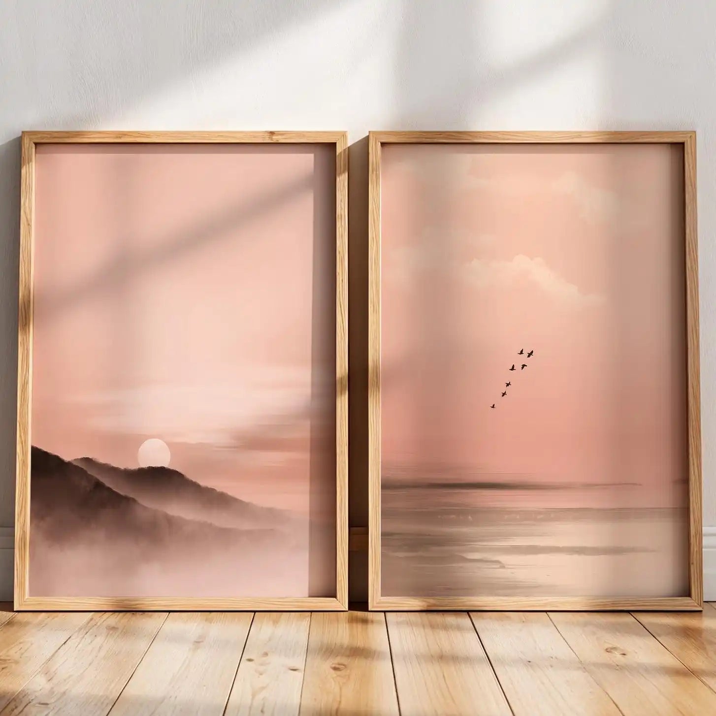 Japandi Wall Art Scandinavian Sunset Print