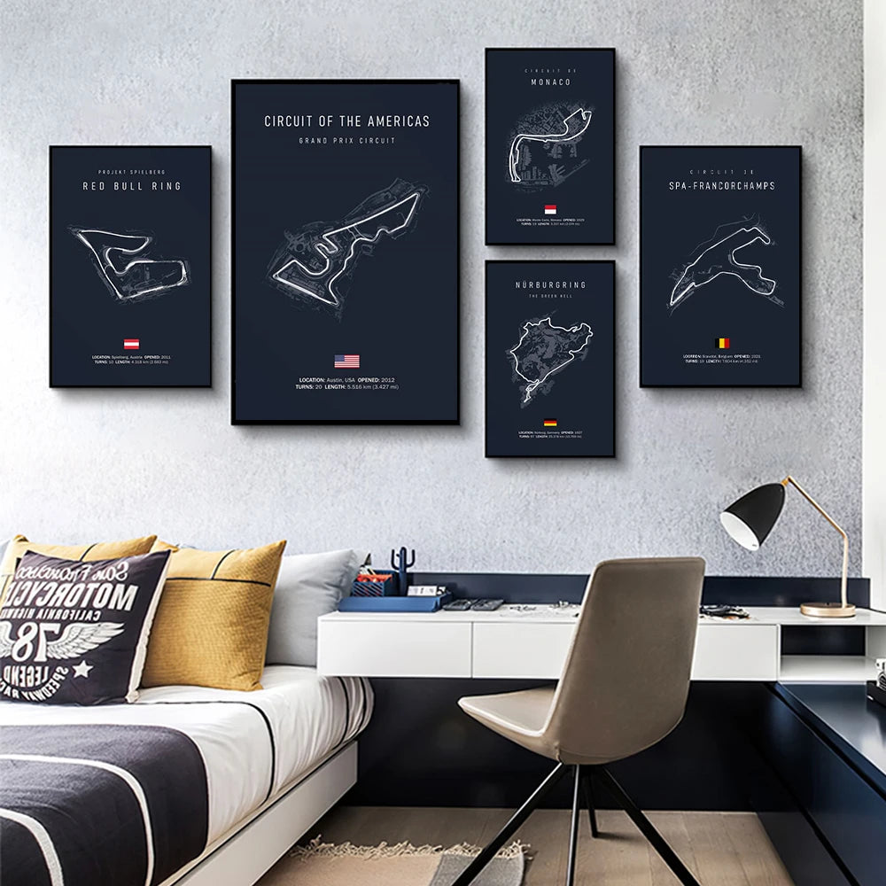 F1 Imola Wall Art Canvas Painting – Nordic Motorsport Poster