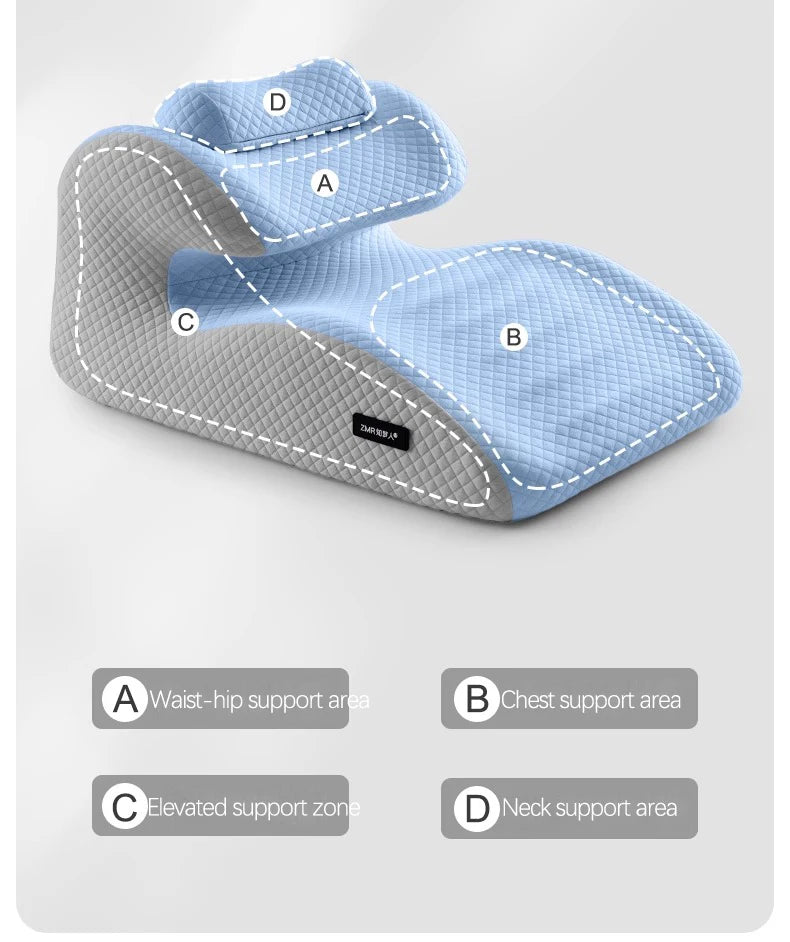 Ergonomic Pillow, Supports Posture in Any Position Cervical Traction Pillows Body Relaxation Anti Snoring, Ideal for Massage