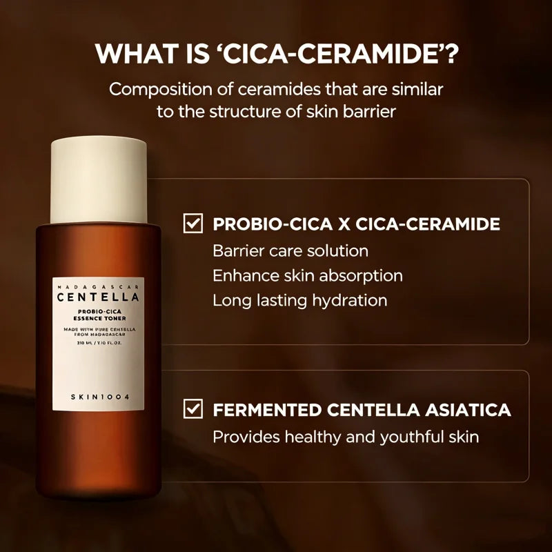 Korean Centella Probio-Cica Essense Toner, Hyaluronic Acid Facial Moisturizing Toner Nourishing Barrier Toner Face Care Products
