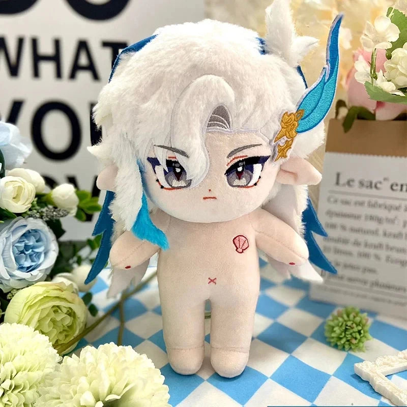 Game Genshin Impact Neuvillette Plush Doll Stuffed Toy With Dress Up Clothing Cartoon Figure Toys 20cm/8" Birthday Xmas Gifts