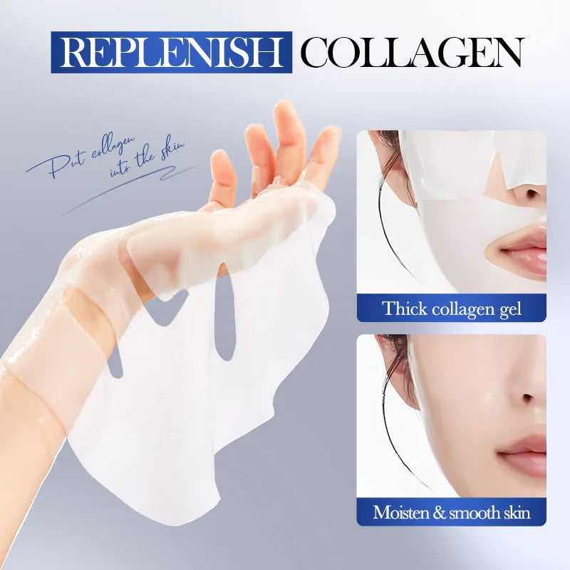 "Collagen Glow" Hydrating Face Mask | Brightening & Moisturizing Treatment | With Marine Collagen & Hyaluronic Acid