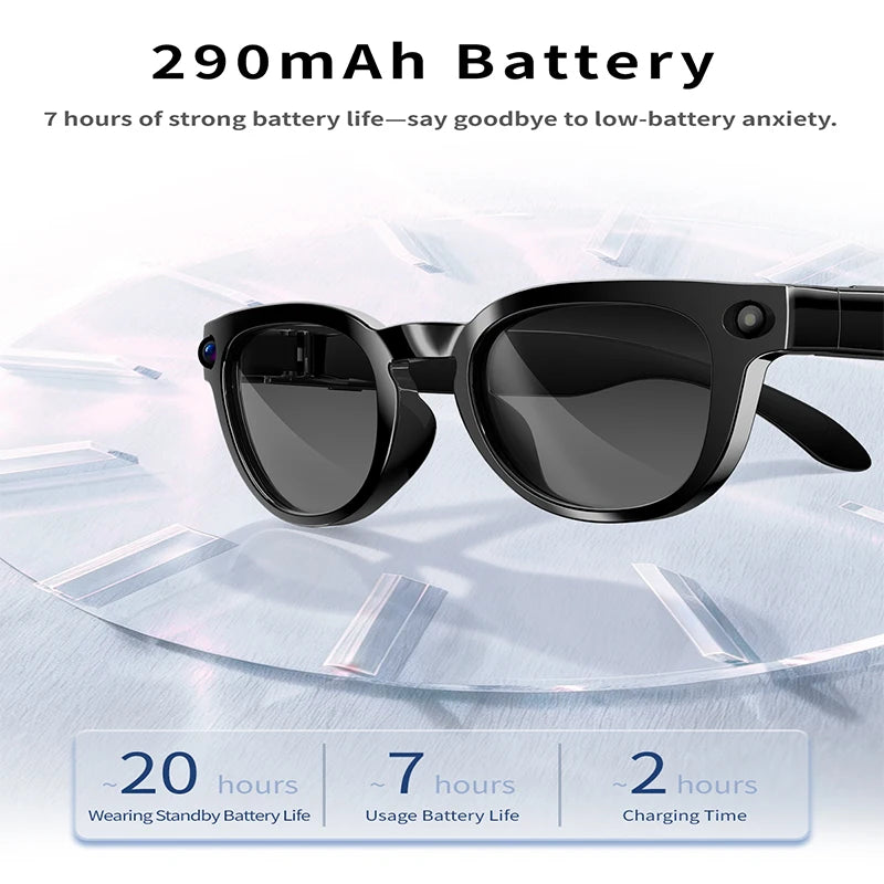 2026 New AI Smart Glasses 800W HD Camera Black Technology Image Translation Chat GPT Video Call Photo Waterproof For Men Women