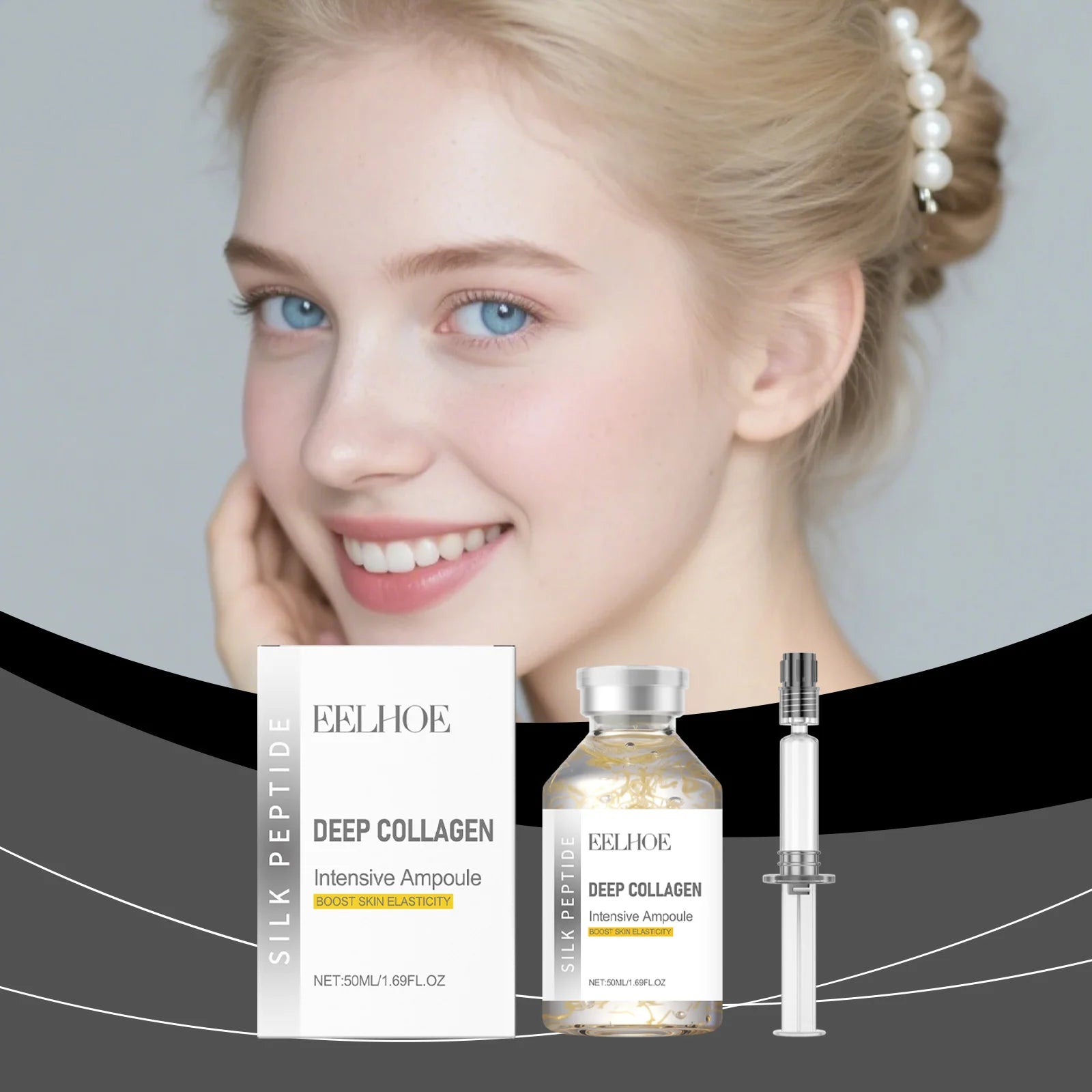 Facial essence serum gently cares for the facial contours, improves skin quality and makes the skin smooth and delicate.