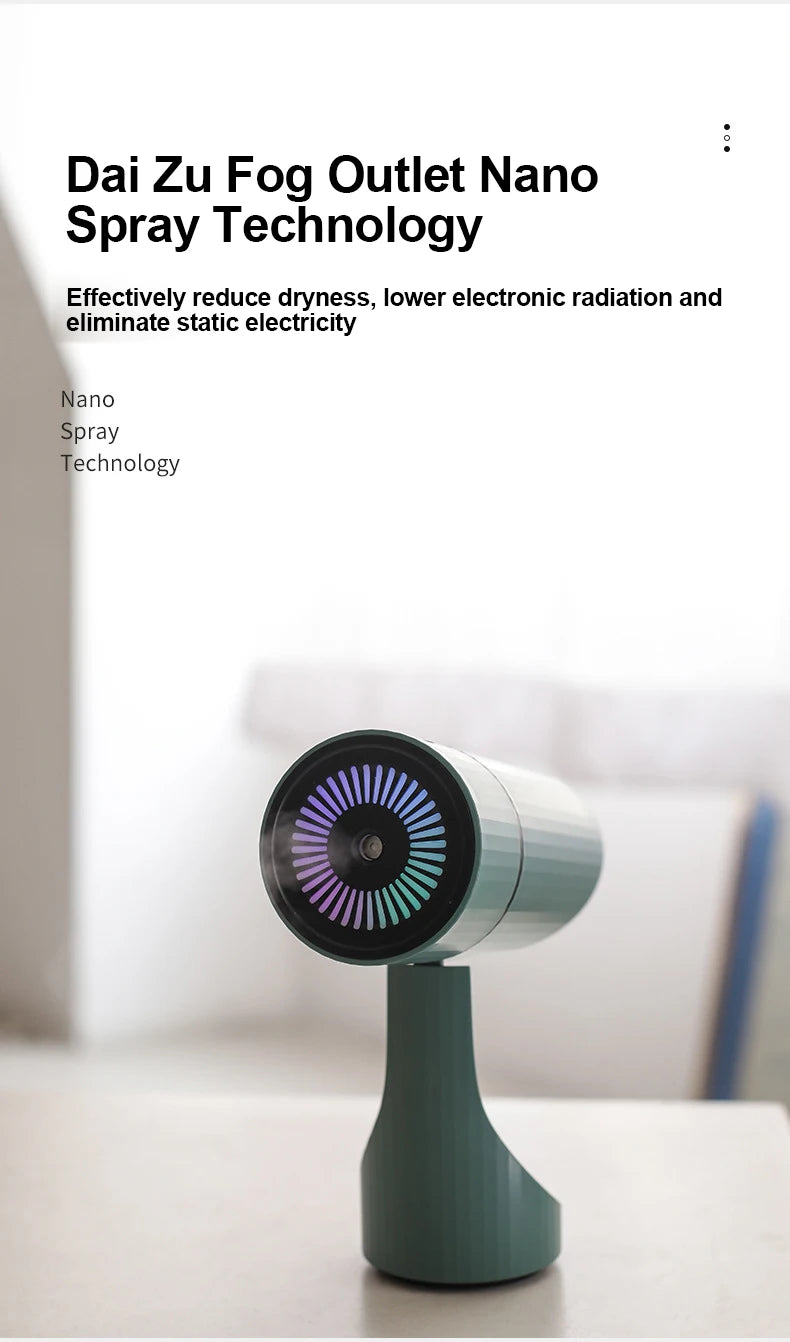 260ML Wireless Air Humidifier USB Aromatherapy Diffuser 1000mAh Rechargeable Battery Ultrasonic Cool Mist Maker Quiet Fogger