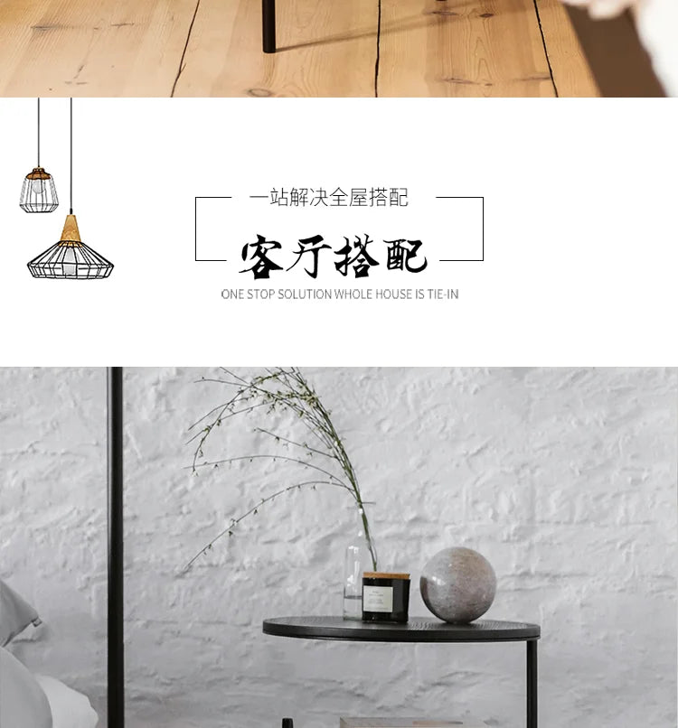 Minimalist Sofa Side Table Double-Layer Living Room Tea Table Simple Storage Rack Bedside Mini Desk for Bedroom Home Decor