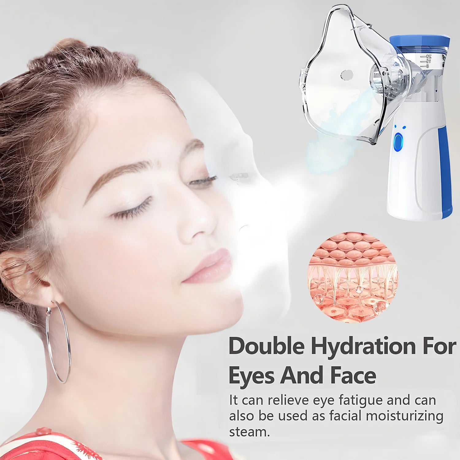 Mini Humidifier Facial Steamer Device Beauty Spray Hydrating Apparatus Cold Spray Apparatus Nano Spray Skin Care