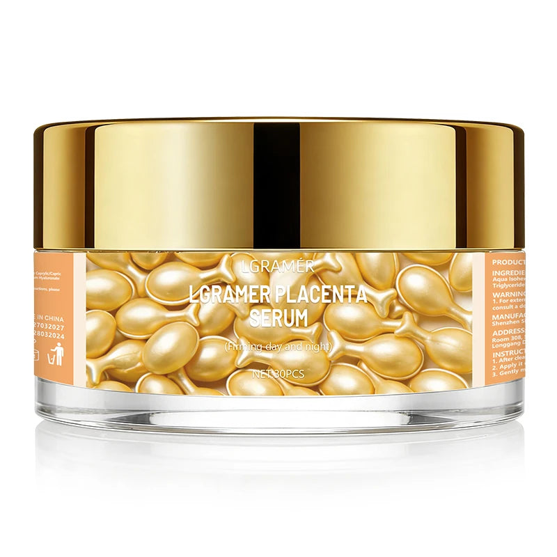 Vitamin E Serum Capsules, Single-Use Essence Capsules, Hydrating and Moisturizing Facial Skin 30 Capsules/Box Easy to Carry