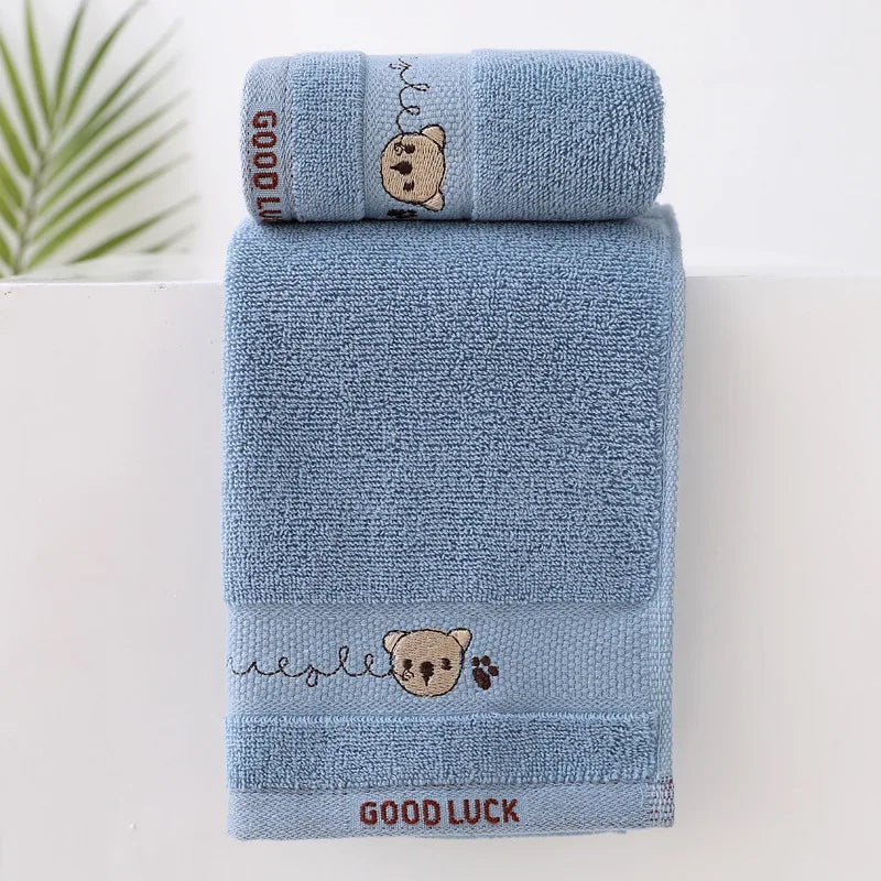 Baby Towels Cotton Bath Towel Face Washcloth Cute Cartoon Bear Hand Wipe Soft Children Towels Kids Newborn Bathing Handkerchief