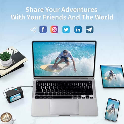 4K waterproof action camera + RF Remote And Accessories