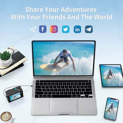 4K waterproof action camera + RF Remote And Accessories