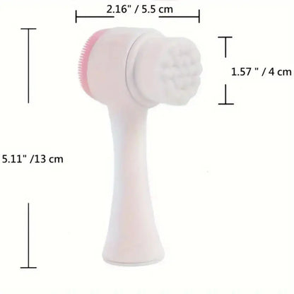 Silicone 2-in-1 Facial Cleansing Brush - Exfoliate, Massage, &amp; Revitalize Unscented Skin Care
