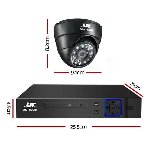 UL-tech CCTV Security System 4CH DVR 4 Cameras 1080p Primespot