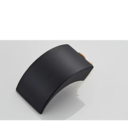 Black Bathroom Sink Faucet 3 hole Basin Waterfall FauceBlack Bathroom Sink Faucet 3 hole Basin Waterfall Fauce