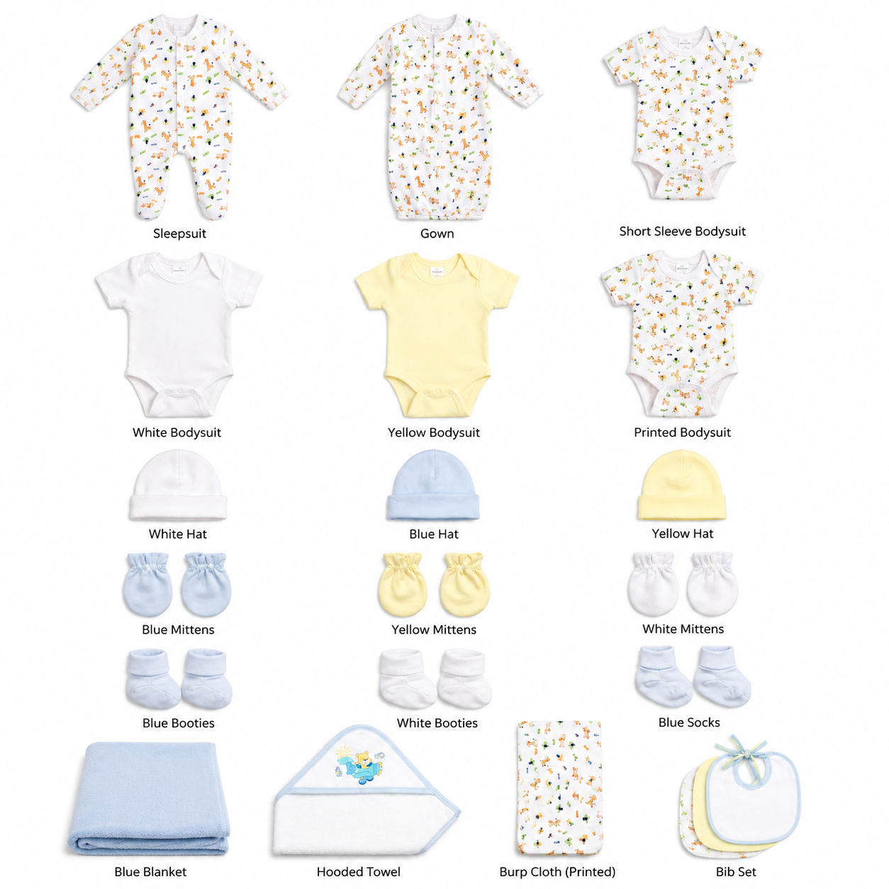 Newborn Baby Boys 21 Pc Layette Baby Shower Gift