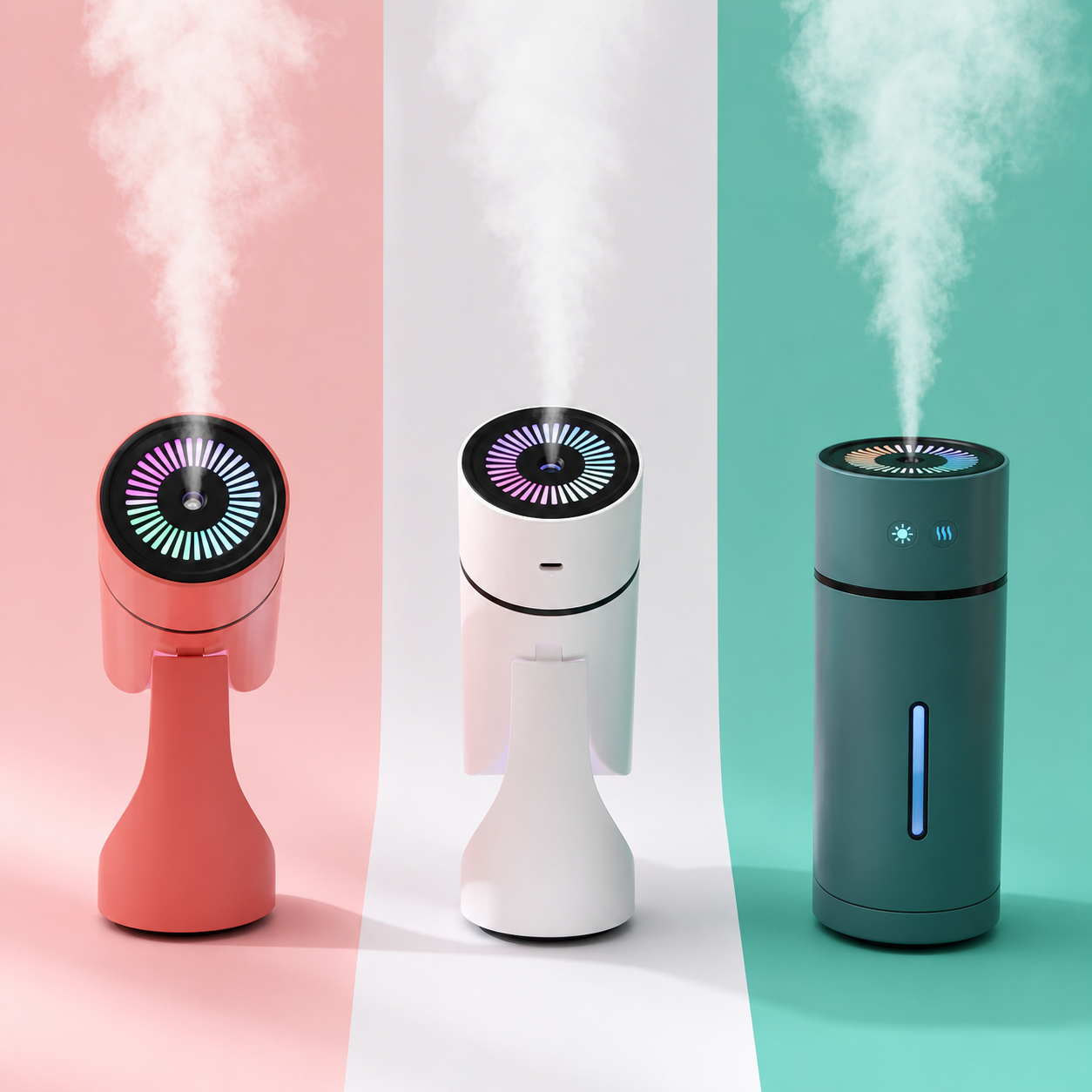 260ML Wireless Air Humidifier USB Aromatherapy Diffuser 1000mAh Rechargeable Battery Ultrasonic Cool Mist Maker Quiet Fogger