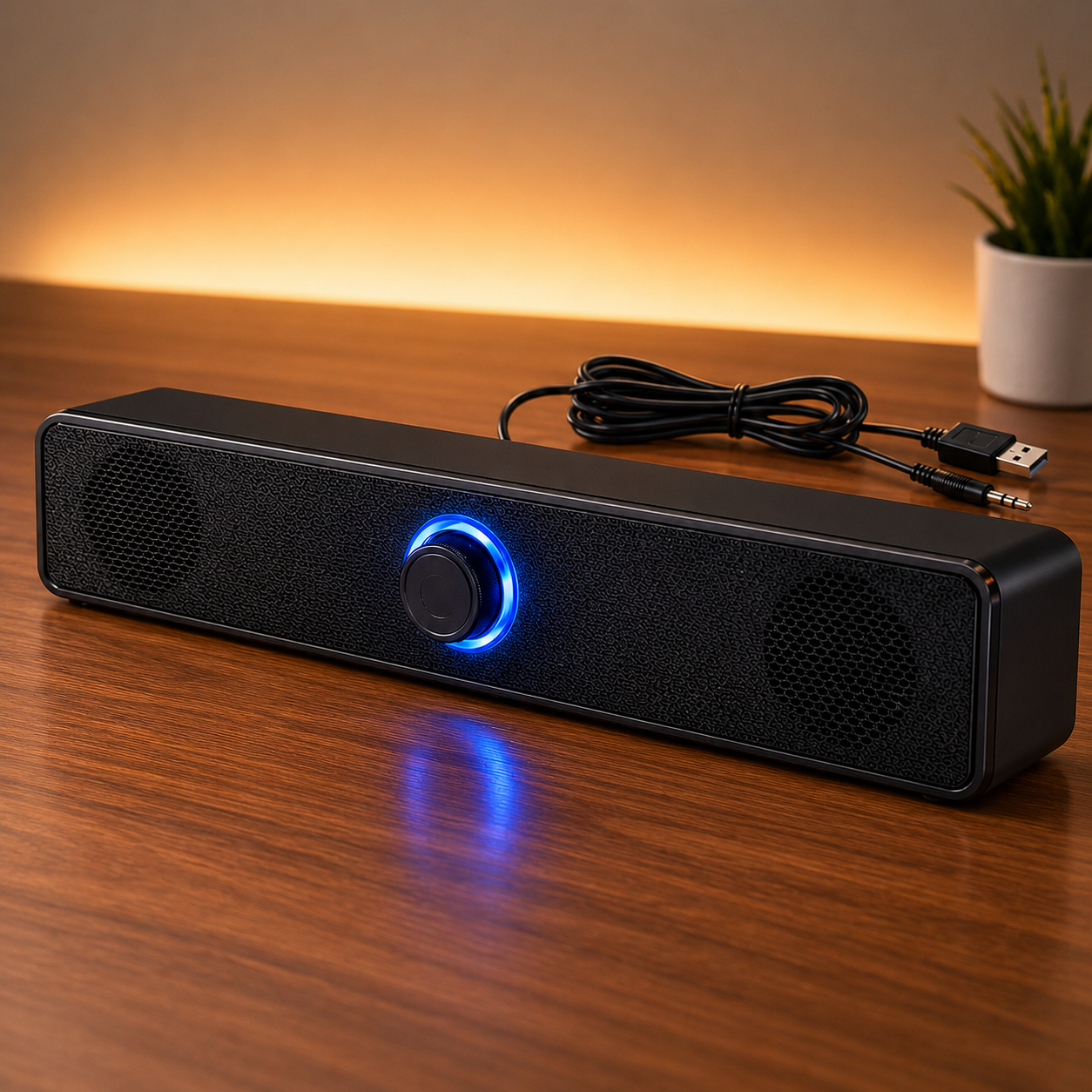 Wireless Bluetooth and PC Soundbar Wired Speaker USB Powered Soundbar for TV Pc Laptop Gaming Home Theater Surround Audio System