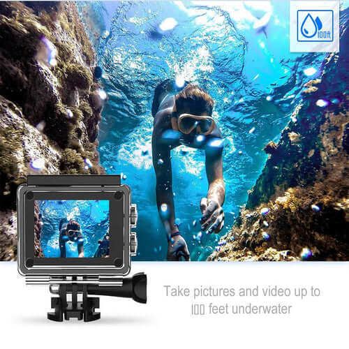 4K waterproof action camera + RF Remote And Accessories