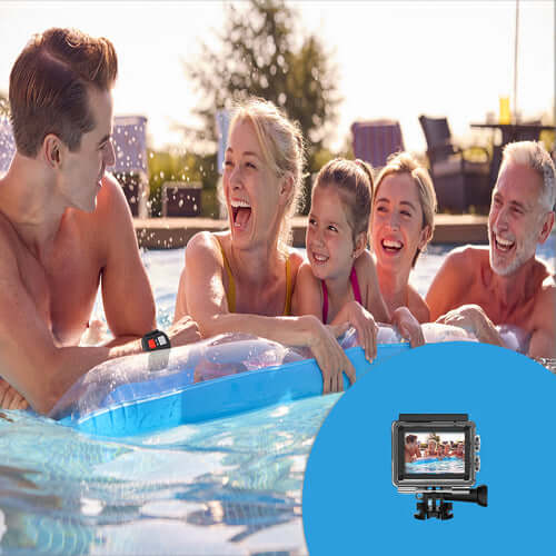 4K waterproof action camera + RF Remote And Accessories
