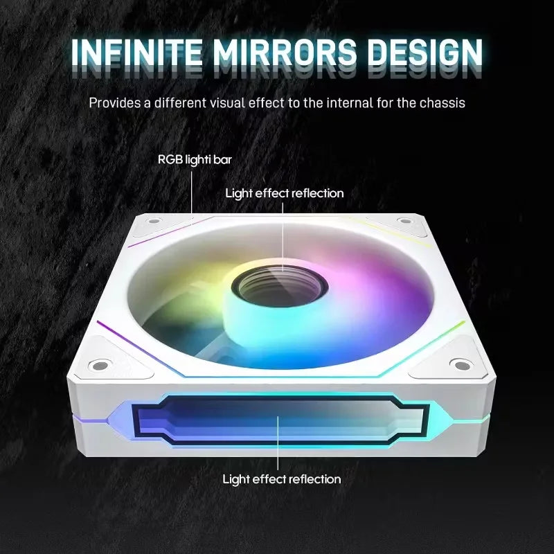 120mm ARGB PWM PC Case Fan 6Pack ARGB Cooling 