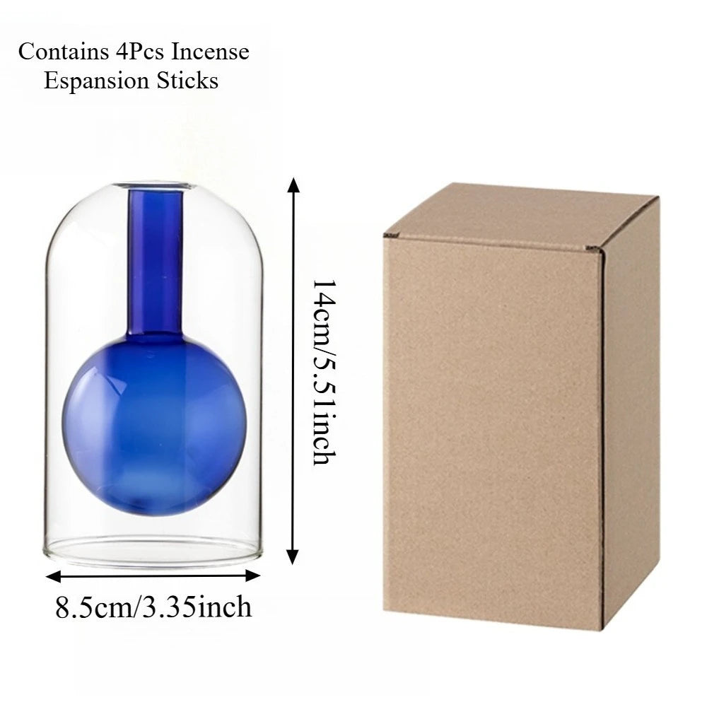 Aromatherapy Diffuser Bottle Glass Essential Oil with Diffusers Sticks 130/200ML Home Storage Transaprent Containers Bottle