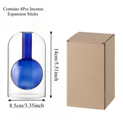 Aromatherapy Diffuser Bottle Glass Essential Oil with Diffusers Sticks 130/200ML Home Storage Transaprent Containers Bottle